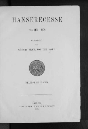 Abth. 2, Bd. 6: Von 1431 - 1476