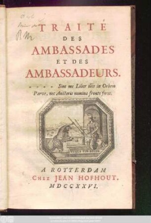 Traité Des Ambassades Et Des Ambassadeurs