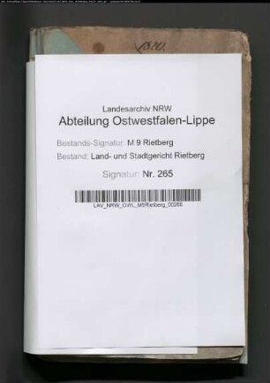 Erblasser: Bartscher, Anton; Erblasser: Bartscher, Elisabeth, geb. Klunkenfoth: Testament