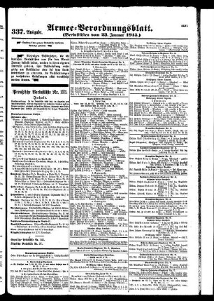 337.Ausgabe. Samstag, 23. Januar 1915