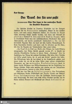 Der Trank, der für uns paßt