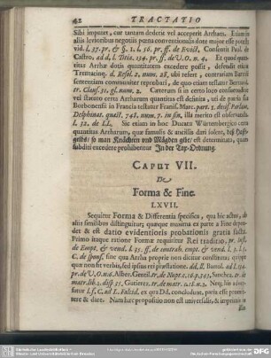 Caput VII. De Forma & Fine