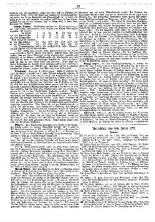 Totenschau aus dem Jahre 1899 : Januar