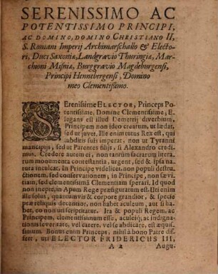 Panegyricus in electoratum et natalem Serenissimi ac potentissimi Principis Christiani II. ...