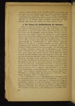 2. Der Vollzug der Christianisierung der Germanen.