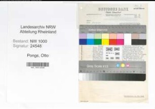 Entnazifizierung Otto Pongs, geb. 02.11.1868 (Fabrikant)