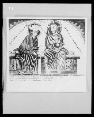 Altar-Seitenverkleidung mit Krönung Mariä