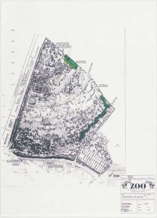 Hansjakob, Gottfried; Frankfurt am Main; Frankfurter Zoo - Vorgezogene Pflanzung (Lageplan)