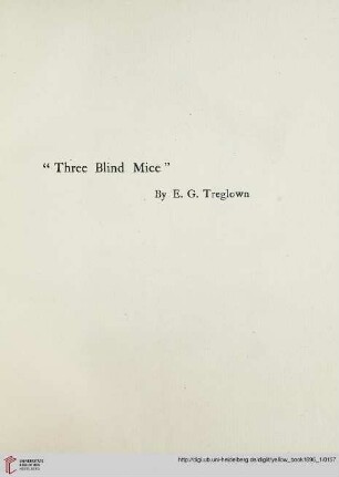 Plate: "Three Blind Mice" by E. G. Treglown