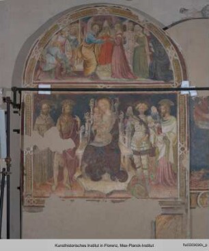Thronende Madonna mit vier Heiligen