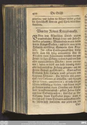 Von der Römer Kriegs-macht.