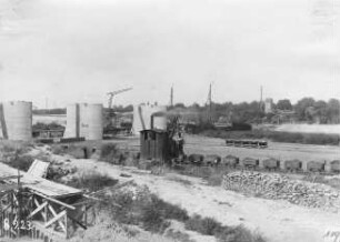 Baustelle Wehr Wieblingen von oberstrom