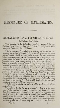 Explanation of a dynamical paradox.