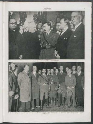 Visita de monseñor de Andrea al general Uriburu. - El presidente del gobierno provisional, teniente general Uriburu, rodeado de los aviadores civiles que fueron a testimoniarle su adhesión la causa revolucionária.