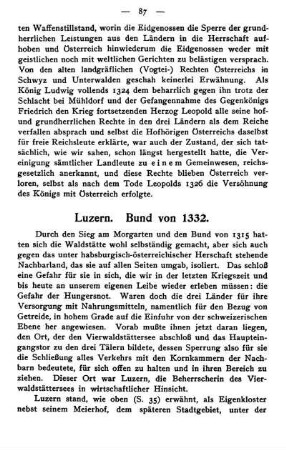 Luzern. Bund von 1332.