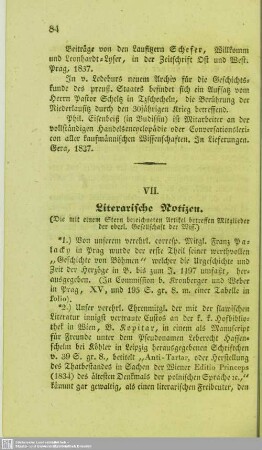 Literarische Notizen
