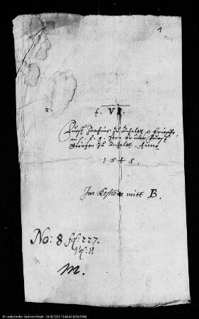 Joachim an Fürst Georg III., seinen Bruder
