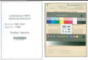 Entnazifizierung Heinrich Ruether , geb. 27.02.1892 (Lehrer)