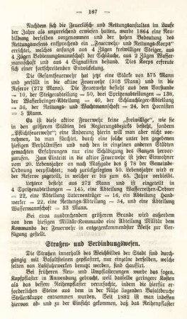 Straßen- und Verbindungswesen.