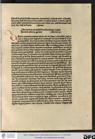 Venite comedite... Mirabilia opera tua... Ps. Tertio prinicipaliter circa sacramentum dominici corporis notanda sunt mirabilia divine operationis...