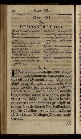 Cap. VI. De Demonstratione. - Cap. IX. De Interpretatione.