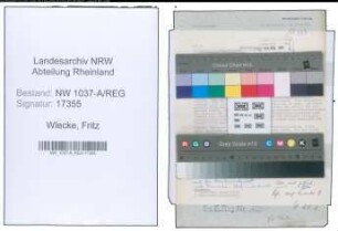Entnazifizierung Fritz Wlecke , geb. 00.00.0000 (Polizeibeamter)
