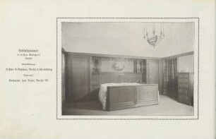 Schlafzimmer in hellem Mahagoni. Detail