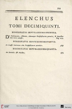 Elenchus tomi decimiquinti