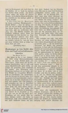 22: Ergänzungen zu dem Artikel über Löwe und Hund an den Sakramentshäuschen