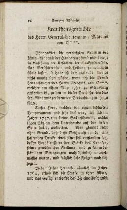 Krankheitsgeschichte ...