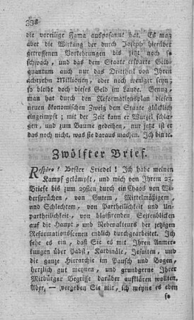 Zwölfter Brief