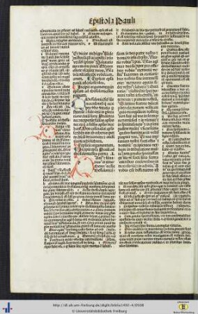 Epistola Pauli ad thessalonicenses prima cum postilla
