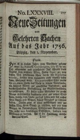 No. LXXXVIII. Leipzig, den 1. November. - No. XCVI. Leipzig, den 29. November.