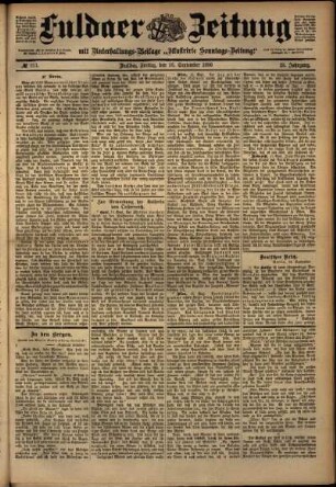 Ausgabe vom Freitag, den 16. September 1898.
