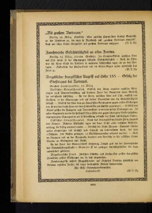 Vergeblicher französischer Angriff auf Höhe 185. - Erfolg der Stoßtrupps bei Tarnopol.