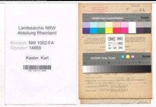 Entnazifizierung Karl Kaster, geb. 16.01.1907 (Kuefermeister)