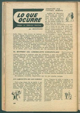 Lo qe ocurre según la crónica policial