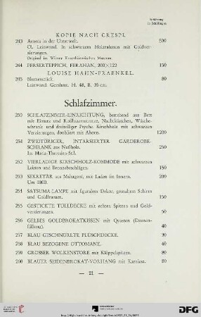 Schlafzimmer (Nr. 250-294)