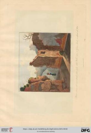 Parte interna nello stato attuale della scala della Villa detta di Giove donde scendervase al Mare