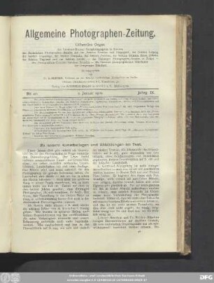 Nr. 40. 2. Januar 1902. Jahrg. IX.