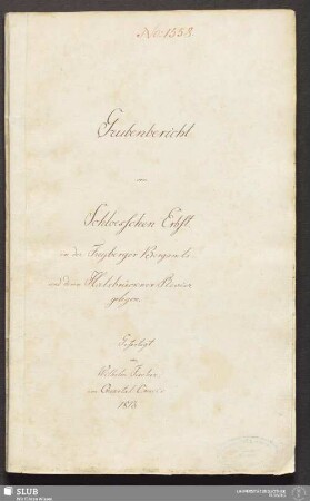 Grubenbericht von Schloesschen Erbst. in der Freyberger Bergamts- und deren Halsbrückner Revier gelegen - 18.6231 4.