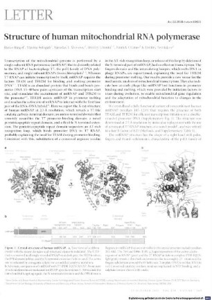 Structure of human mitochondrial RNA polymerase