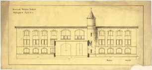 Billing, Hermann; Diedesheim - Neckarelz; Portland - Zementwerke - Mühlengebäude, Fassade (Ansicht)