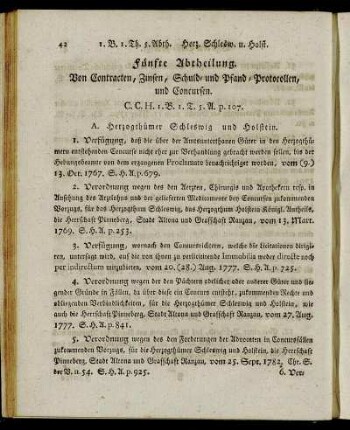 Fünfte Abtheilung. - Achte Abtheilung.