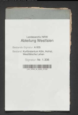 Belehnung des Ferdinand Josef von Wrede zu Melschede mit dem unteren Haus und der Mühle zu Melschede, sowie mit dem Bispinghof zu Westönnen