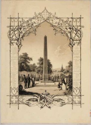 Gedenkstein als Obelisk für die im Maiaufstand vom 3. bis 9. Mai 1849 gefallenen Mitglieder des sächsischen und preußischen Millitärs