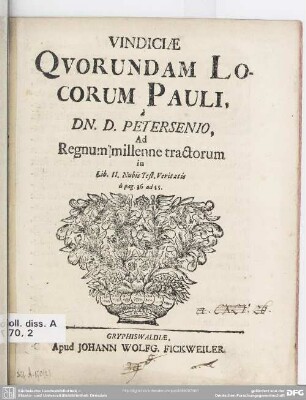 Vindiciae Quorundam Locorum Pauli