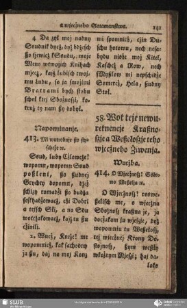 58. Wot teje newurekneneje Kraßnoszje a Weßełoszje teho wjecżneho Żiwenja