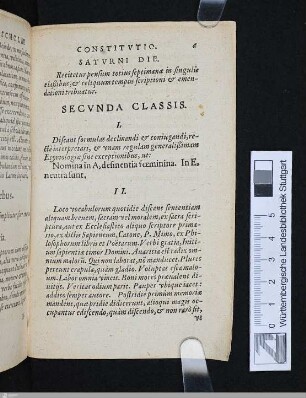 Secvnda Classis
