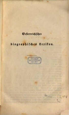 Oesterreichisches biographisches Lexikon, 1